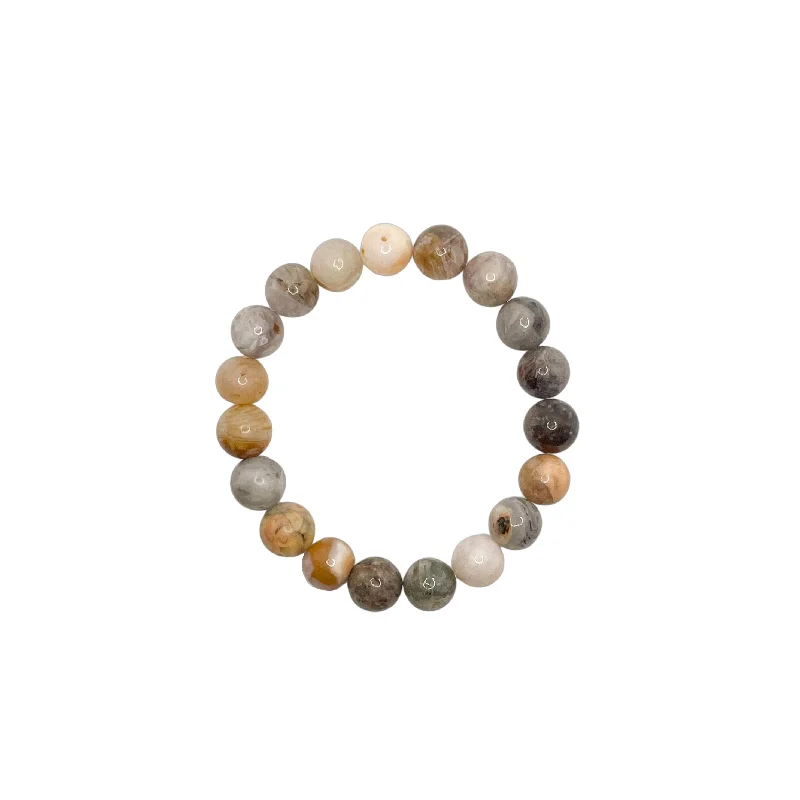 women’s heart-shaped bracelets-Mole Stone 10mm Bracelet