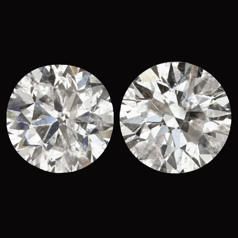 women’s minimalist earrings-1.29ct DIAMOND STUD EARRINGS MATCHING PAIR ROUND BRILLIANT CUT NATURAL CLASSIC