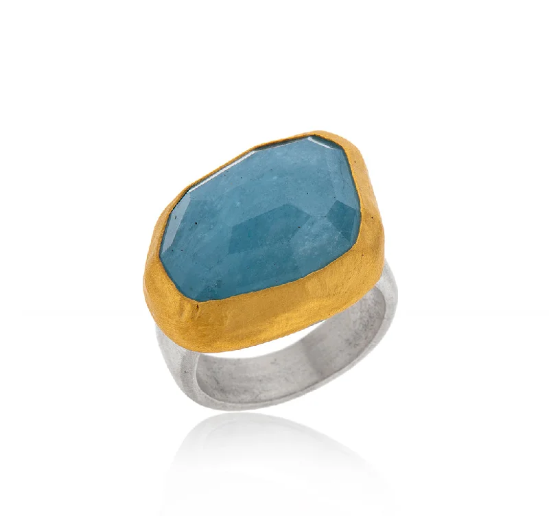 women’s antique rings-Nava Zahavi Blue Rock Ring