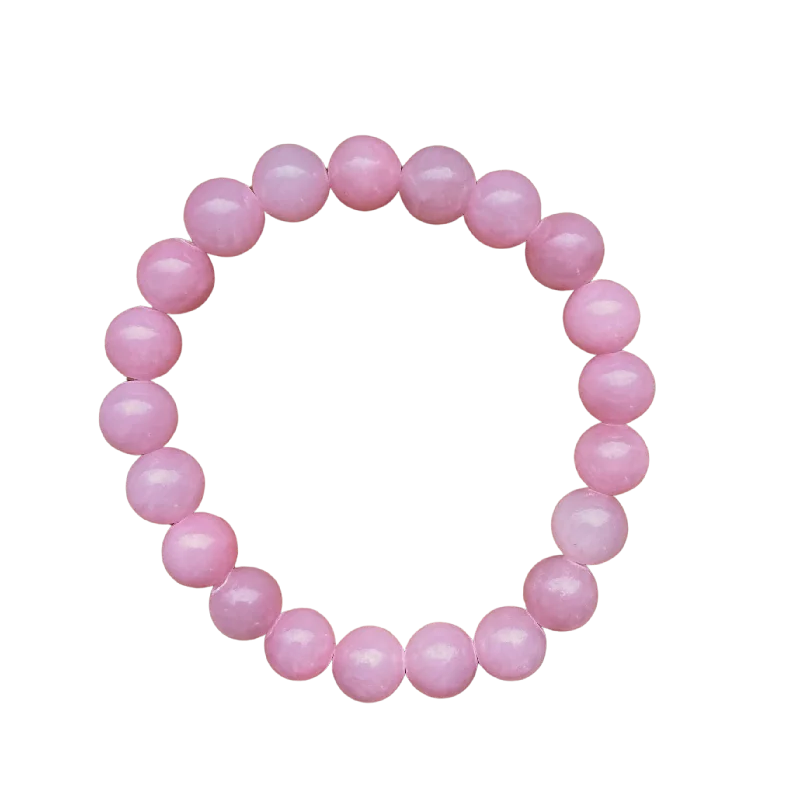 women’s bangles with diamonds-Peony Pink Jade 8mm Bracelet