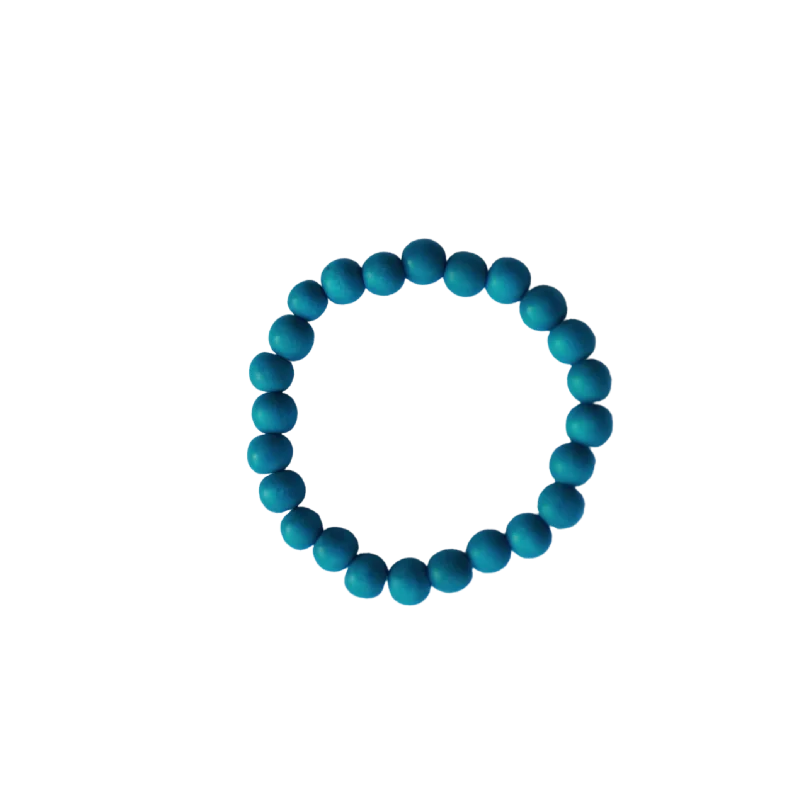 women’s double bangles-Turquoise Wood 8mm Bracelet