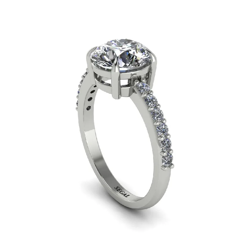 women’s diamond engagement rings-Traditional Diamond Engagement Ring - Elaine No. 3