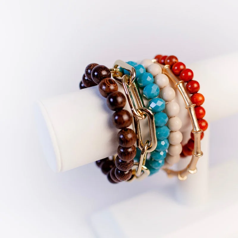 women’s colorful bangles-Cozy Autumn Bracelet Stack