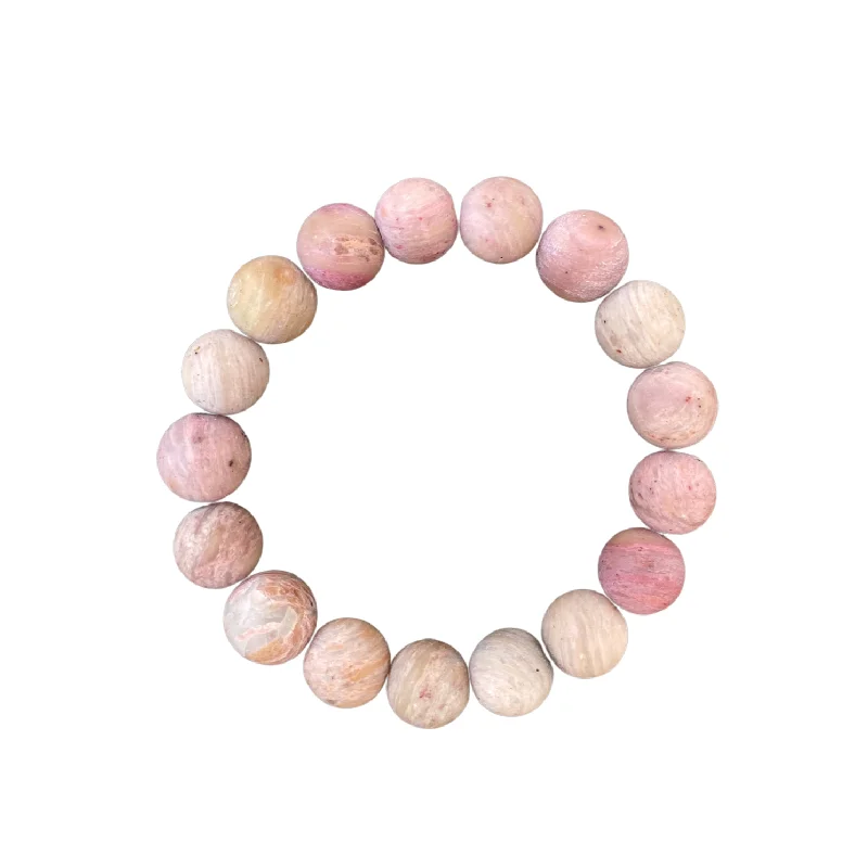 women’s adjustable bangles-Matte Rhodonite 10mm Bracelet