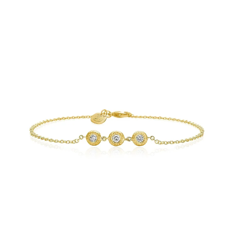 women’s tennis bracelets-Glory Trio 18K Gold Bracelet w. Diamond