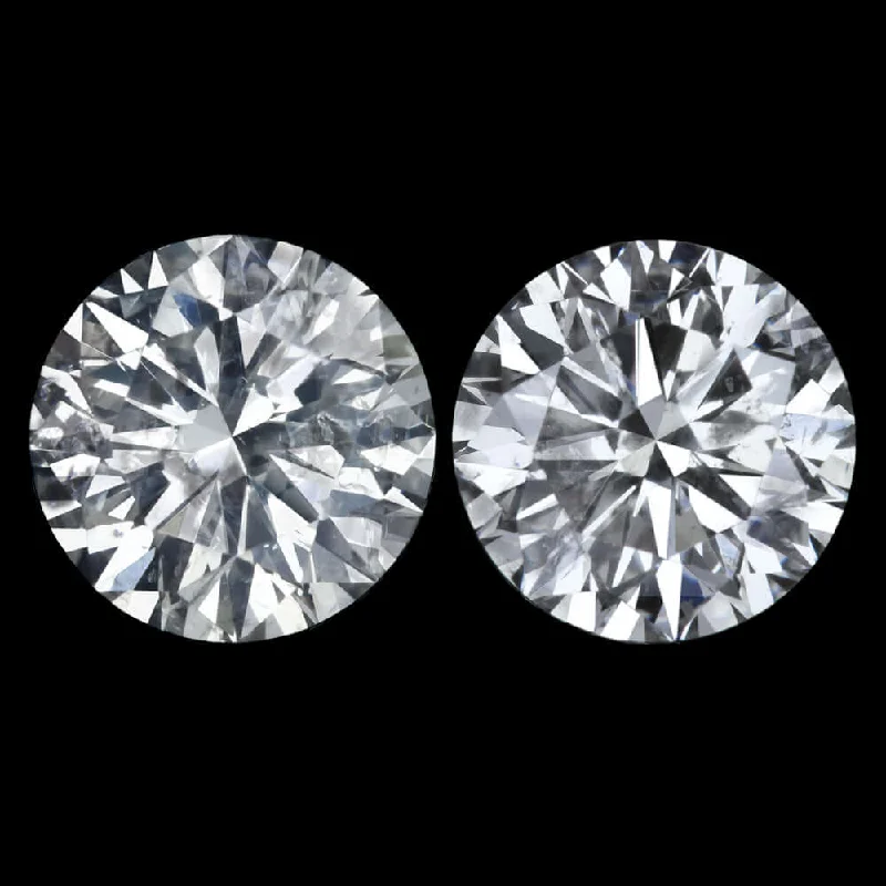 women’s diamond earrings-1.91ct VERY GOOD CUT D-E COLOR DIAMOND STUD EARRINGS NATURAL ROUND PAIR 2 CARAT