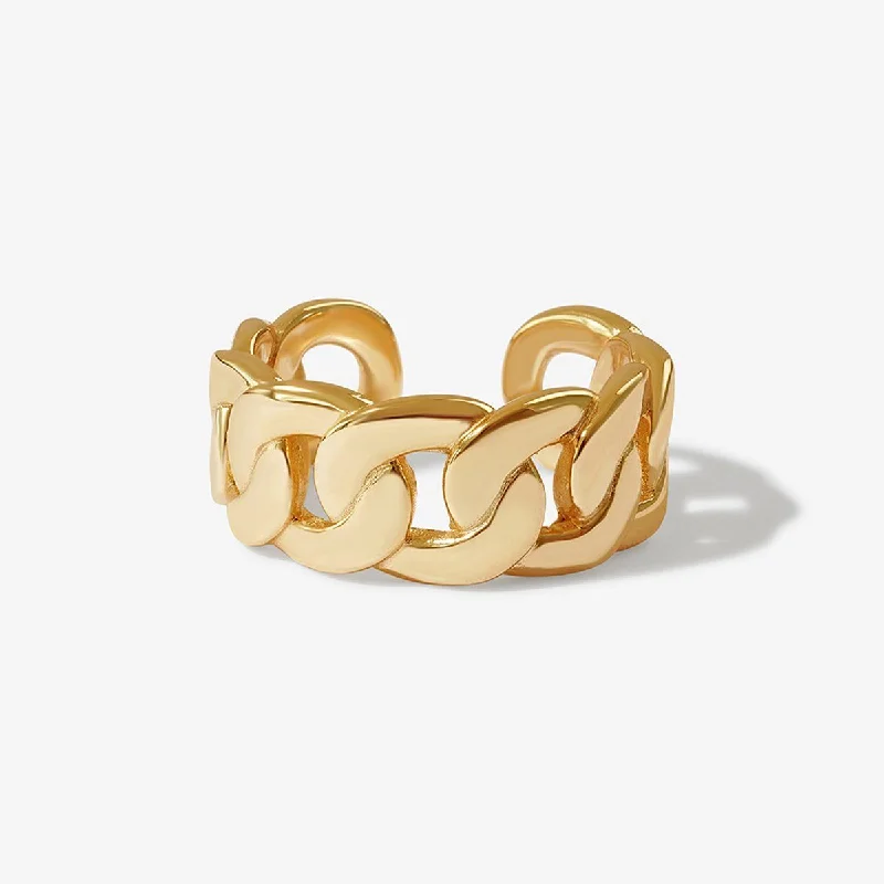 women’s luxurious wedding rings-Landel chunky chain ring