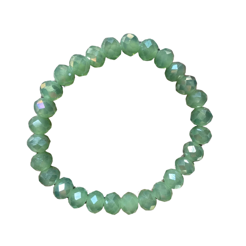 women’s minimalist bracelets-Appletini AB Faceted Rondelle 8mm Bracelet