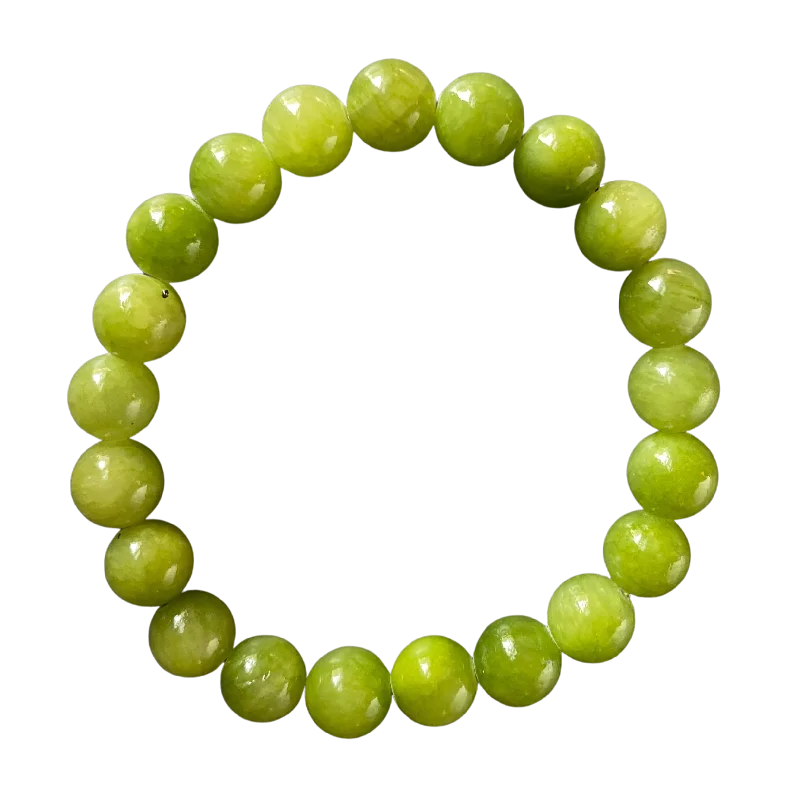 women’s diamond bracelets-Lime Green Jade 8mm Bracelet