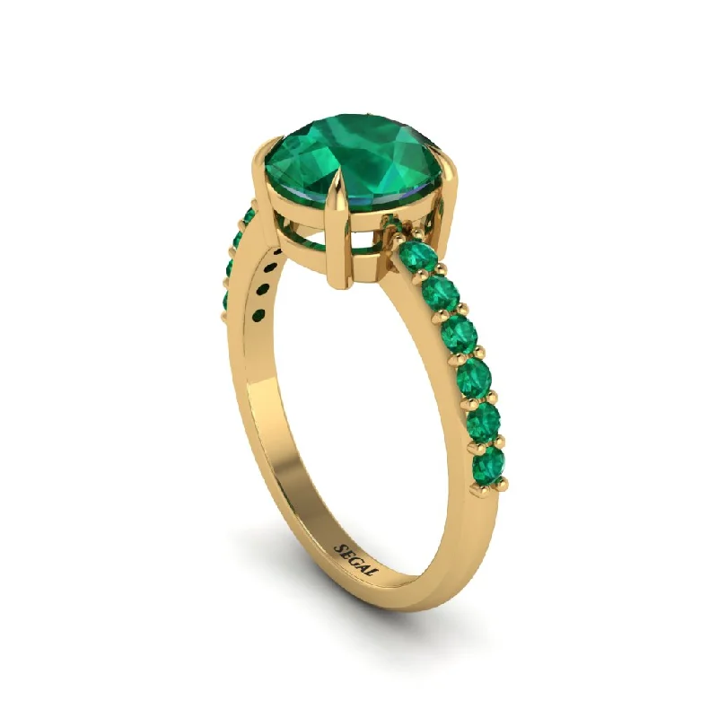 women’s engagement rings with matching wedding bands-Traditional Emerald Engagement Ring - Elaine No. 19