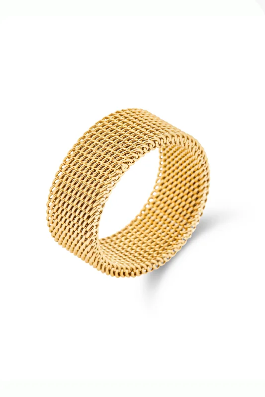 women’s engraved rings-Etta Mesh Ring