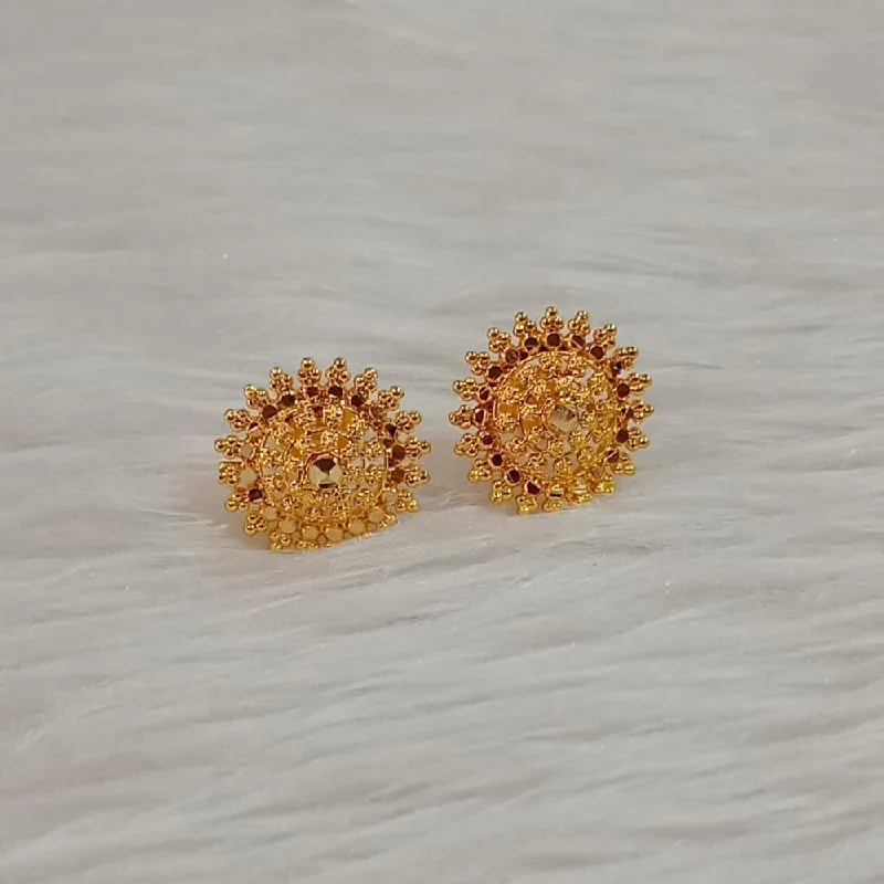 women’s beaded earrings-Pooja Bangles Gold Plated Stud Earrings