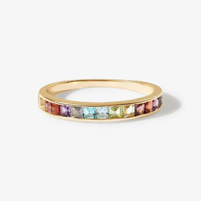 women’s unique engagement rings-Sebi rainbow ring