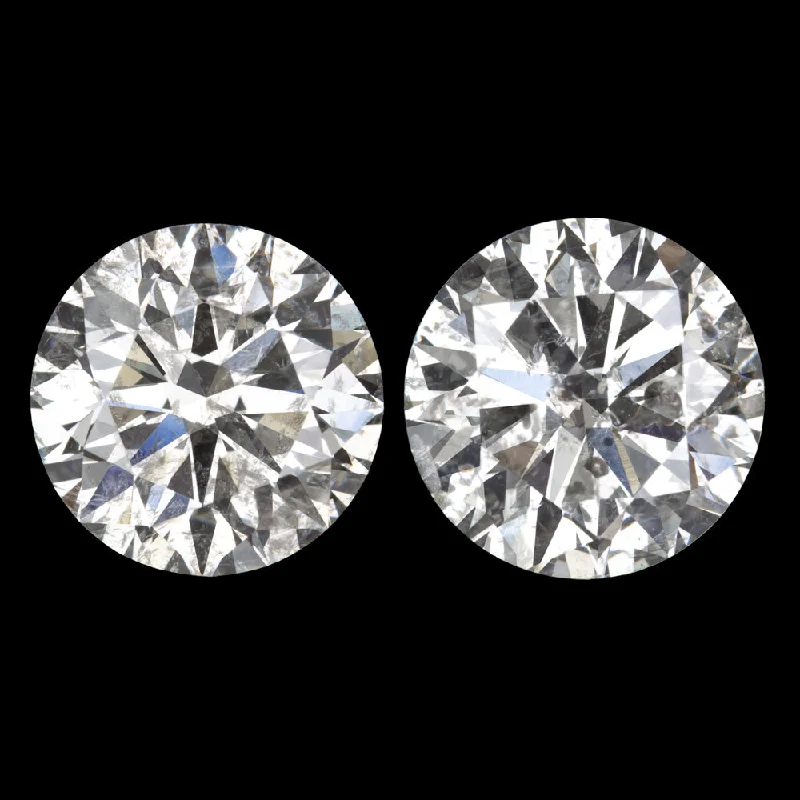 women’s silver stud earrings-1.18ct VERY GOOD CUT DIAMOND STUD EARRINGS MATCHING PAIR ROUND BRILLIANT CLASSIC