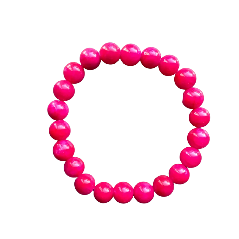 women’s boho bracelets-Raspberry Jade 8mm Bracelet