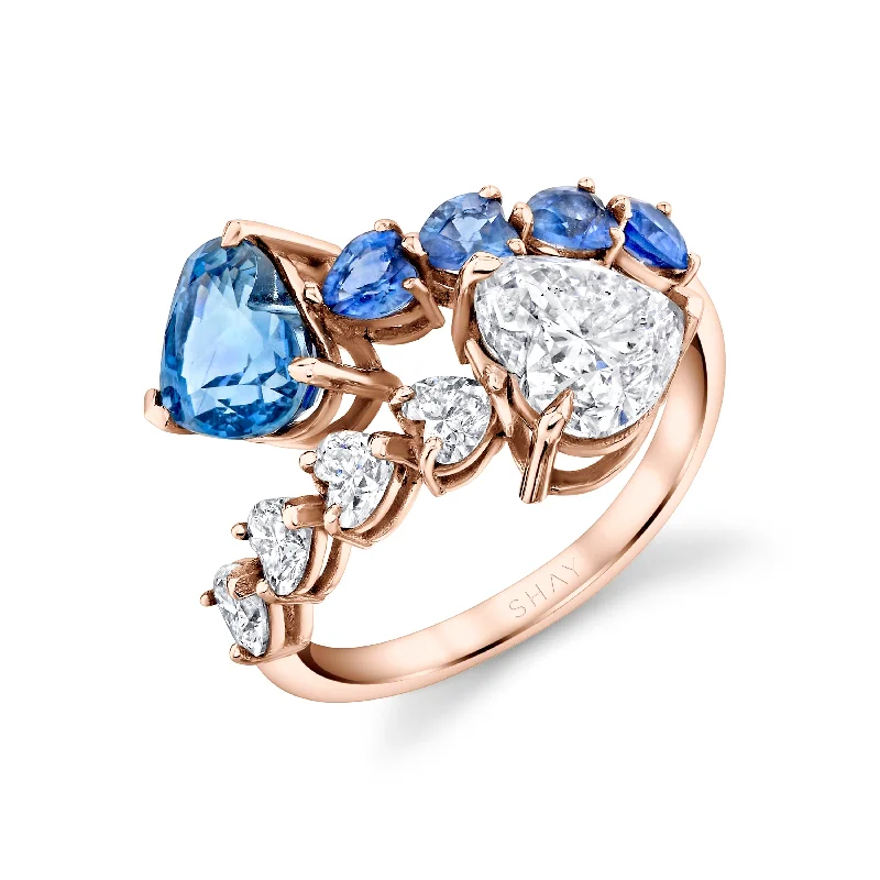 Rose Gold/Dia/Blue Sapphire