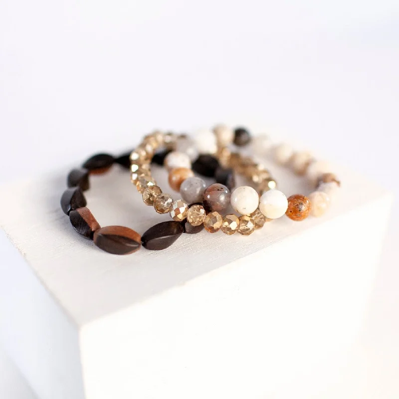 women’s hand-stamped bracelets-Bare my Soul Bracelet Stack