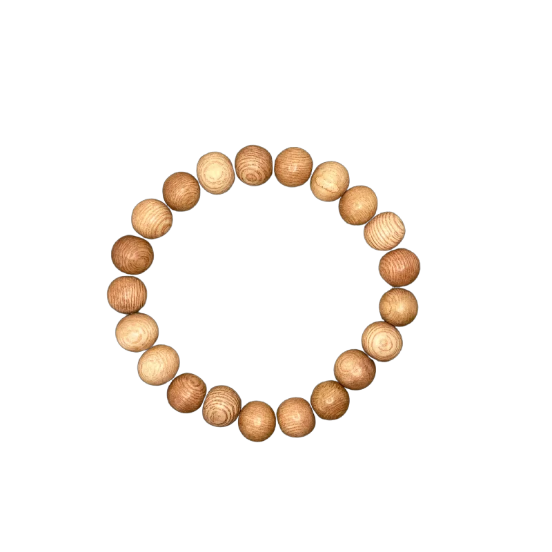 women’s beaded bracelets-Palm Wood Round 10mm Bracelet