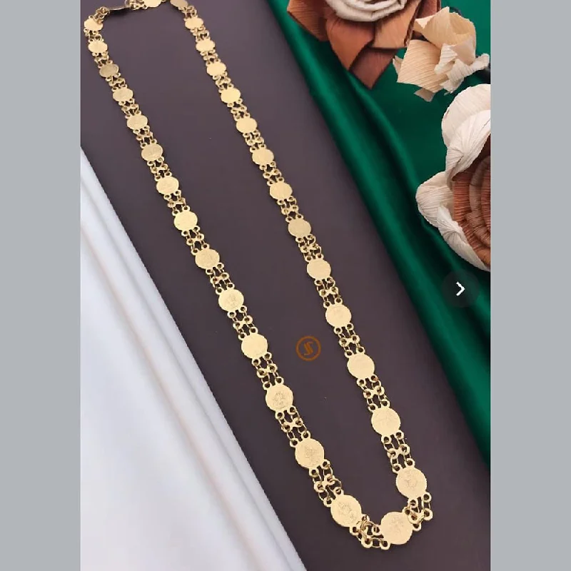 women’s gold pendant necklaces-Manisha Jewellery Gold Plated Long Necklace Set