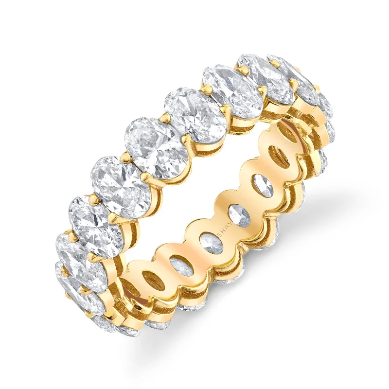 women’s minimalist rings-SMALL DIAMOND OVAL ETERNITY BAND, 4cts