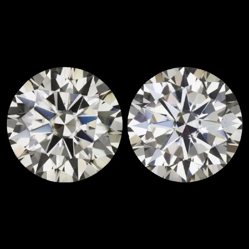 women’s luxury drop earrings-5ct MOISSANITE MATCHED PAIR STUD EARRINGS 9mm ROUND BRILLIANT CUT 5 CARAT LOOSE