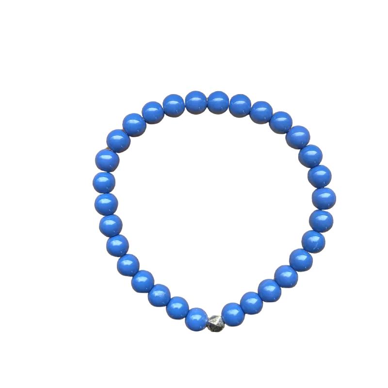 women’s luxury bangles-Cornflower Blue 6mm Bracelet