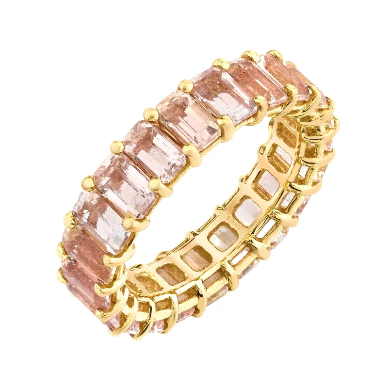 women’s stackable rings-MORGANITE ETERNITY BAND