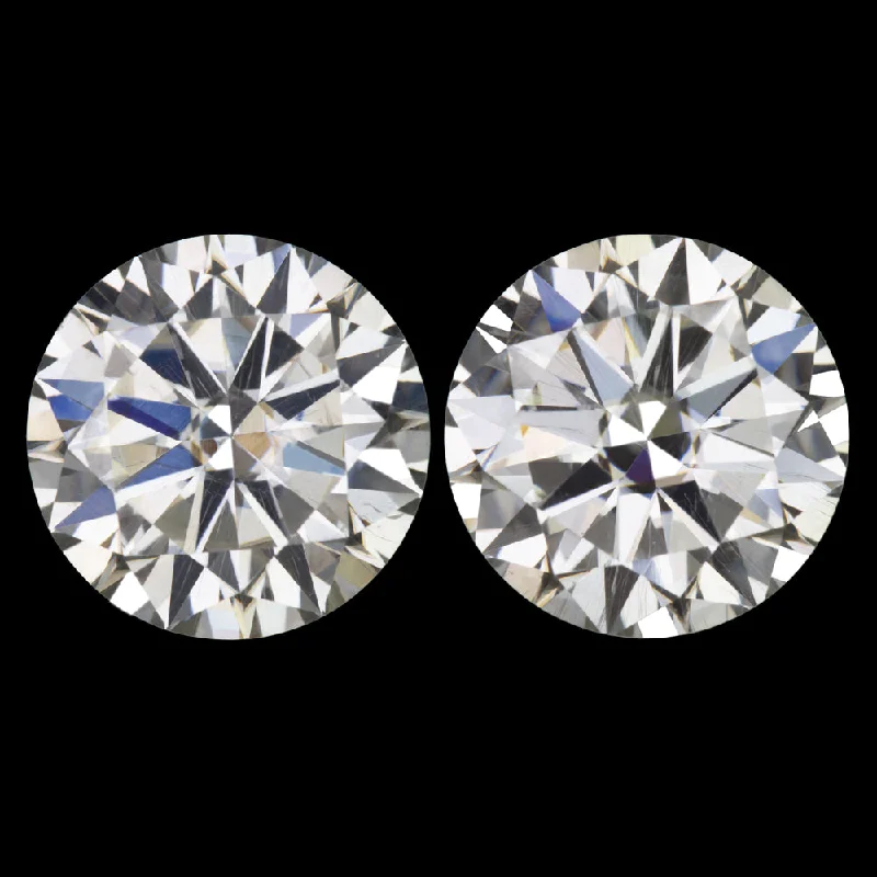 women’s vintage drop earrings-5 CARAT MOISSANITE MATCHED PAIR STUD EARRINGS 9mm ROUND BRILLIANT CUT LOOSE 5ct