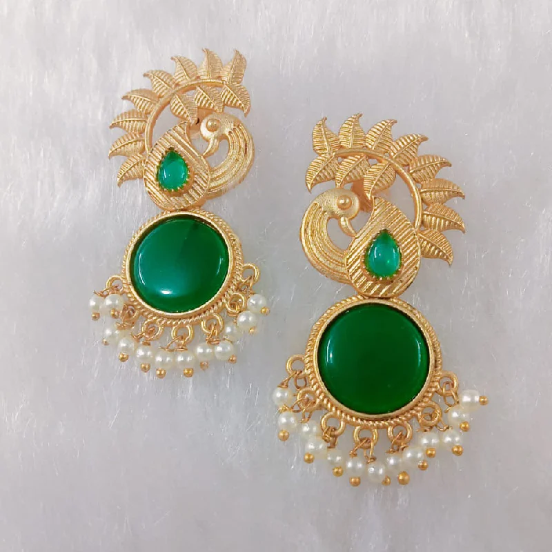 women’s pearl stud earrings-Marudhar Creations Gold Plated Matte Finish Dangler Earrings