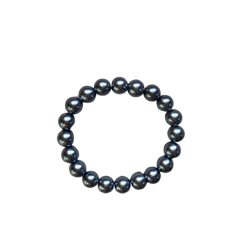 women’s vintage bracelets-Gunmetal Pearl 10mm Bracelet