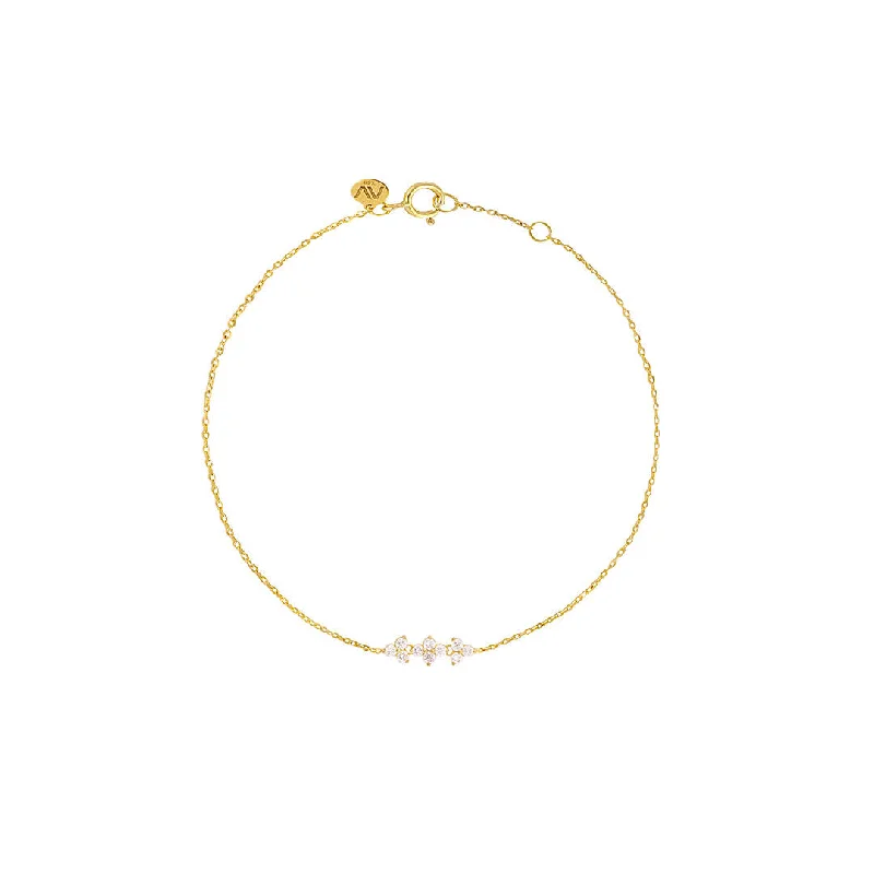 women’s custom bracelets-Fairy Lights 18K Gold Bracelet w. Diamonds