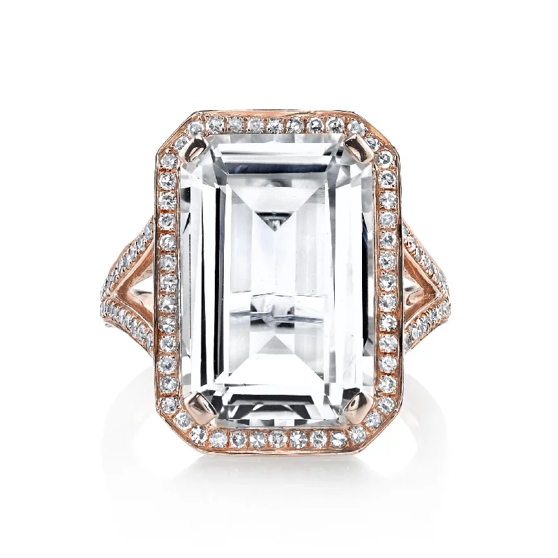 women’s oval rings-WHITE TOPAZ PORTRAIT RING