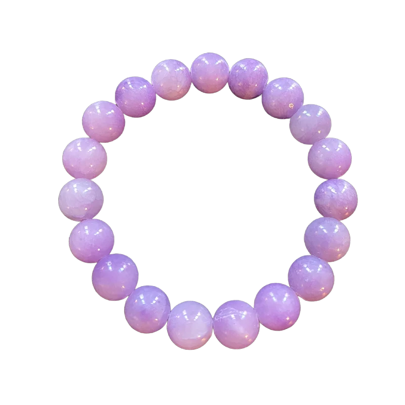 women’s fashion bangles-Lavender Jade 10mm Bracelet