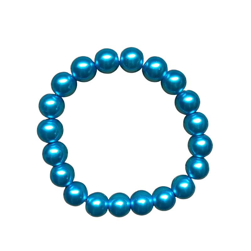 women’s stackable bracelets-Lagoon Blue Pearl 10mm Bracelet