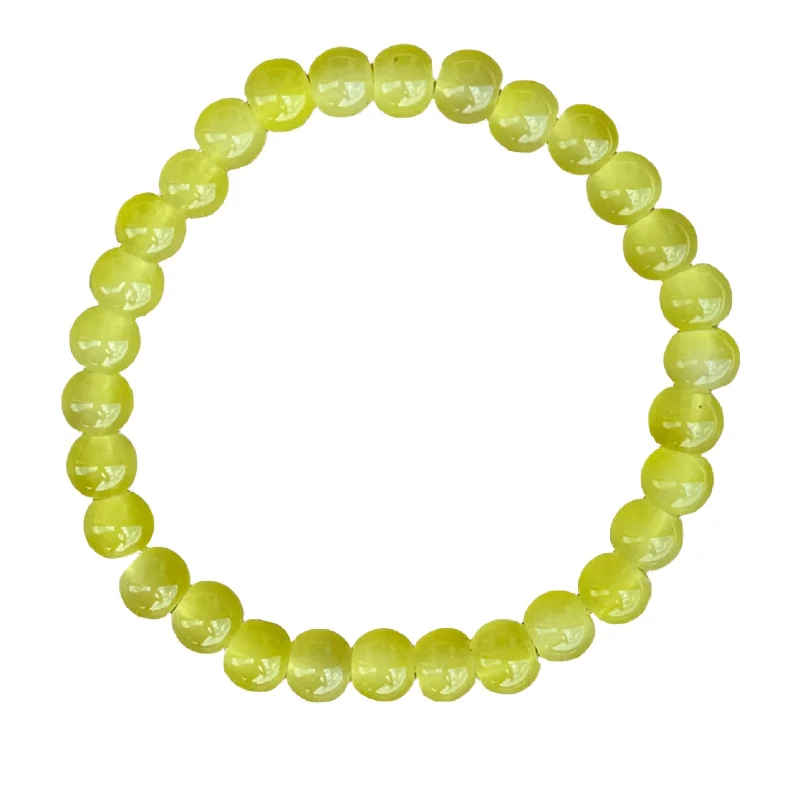 women’s colorful bangles-Light Lime Bracelet 6mm