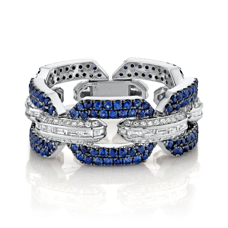 White Gold/Blue Sapphire