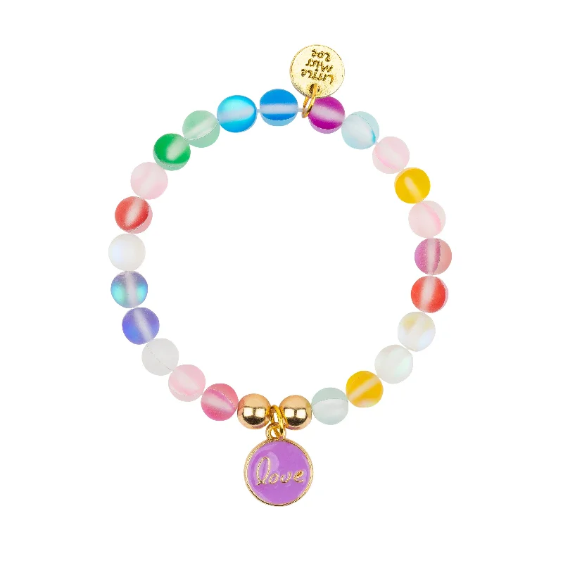 women’s oversized bracelets-Rainbow Love Kids Bracelet