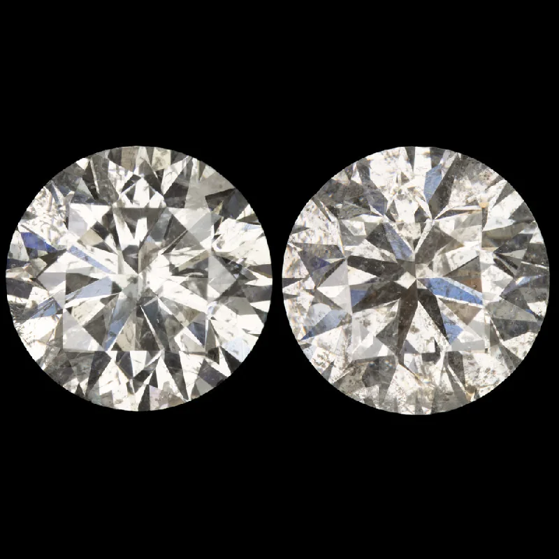 women’s large stud earrings-1.23ct VERY GOOD CUT DIAMOND STUD EARRINGS ROUND BRILLIANT NATURAL PAIR LOOSE