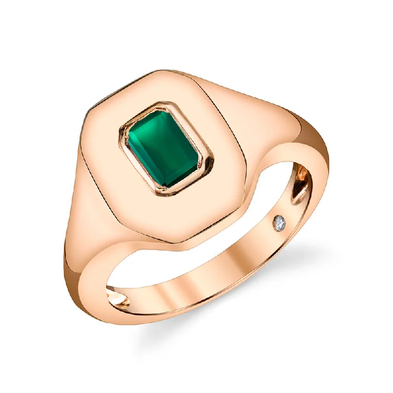 Rose Gold/Emerald