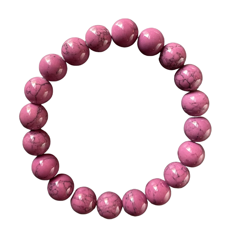 women’s oval bangles-Lt Plum Magnesite 10mm Bracelet