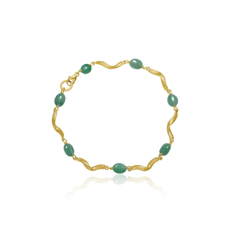 women’s chunky bracelets-Vega Emerald 18K Gold Bracelet