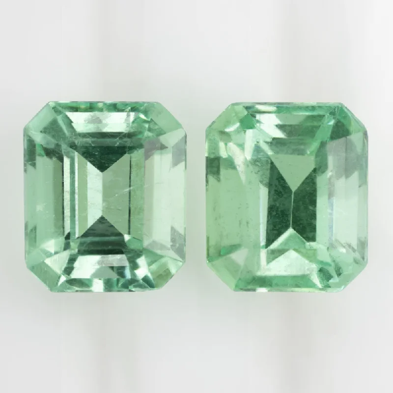 women’s stud earrings-NATURAL EMERALD MATCHING PAIR STUD DROP EARRINGS 5.5ct LOOSE GREEN EARTH MINED