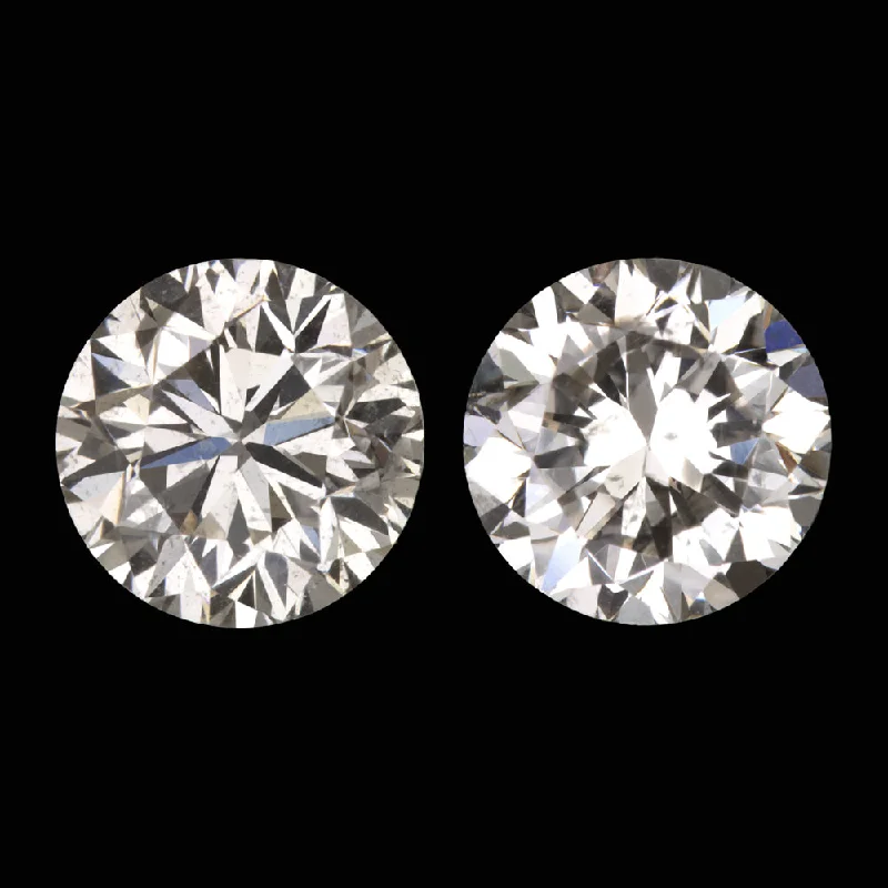 women’s drop earrings-1 CARAT DIAMOND STUD EARRINGS NATURAL MATCHING PAIR ROUND BRILLIANT CUT CLASSIC