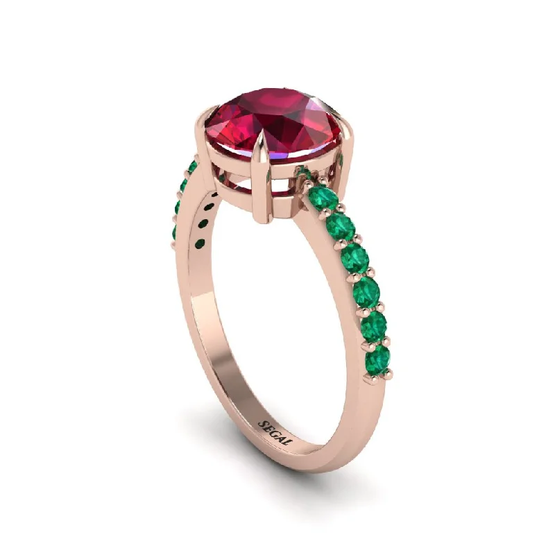 women’s luxurious engagement rings-Traditional Ruby Engagement Ring - Elaine No. 26