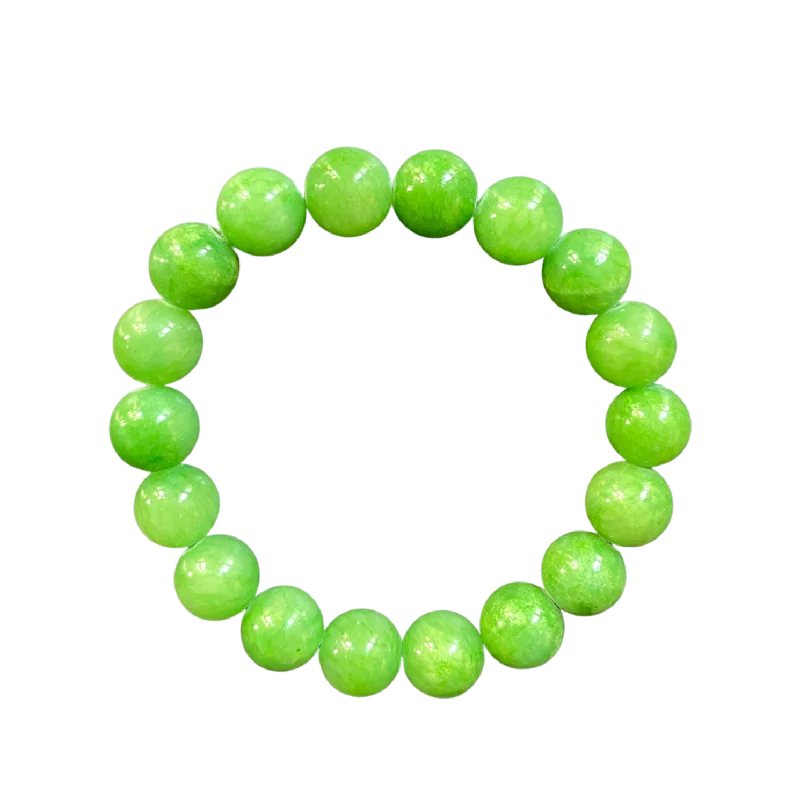 women’s adjustable bracelets-Kerry Green Jade 10mm Bracelet