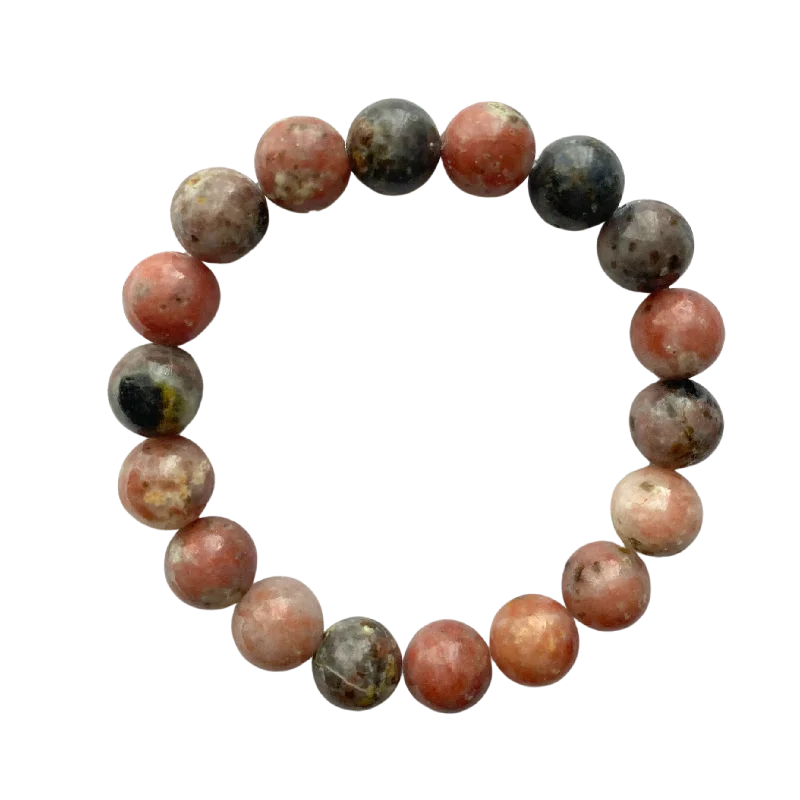 women’s silver-plated bracelets-Pink Lepidolite 10mm Bracelet