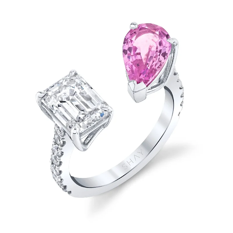 White Gold/Pink Sapphire