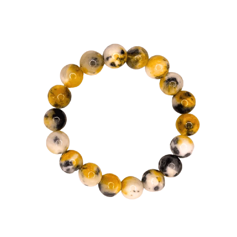 women’s anniversary bracelets-Busy Bee Jade 10mm Bracelet