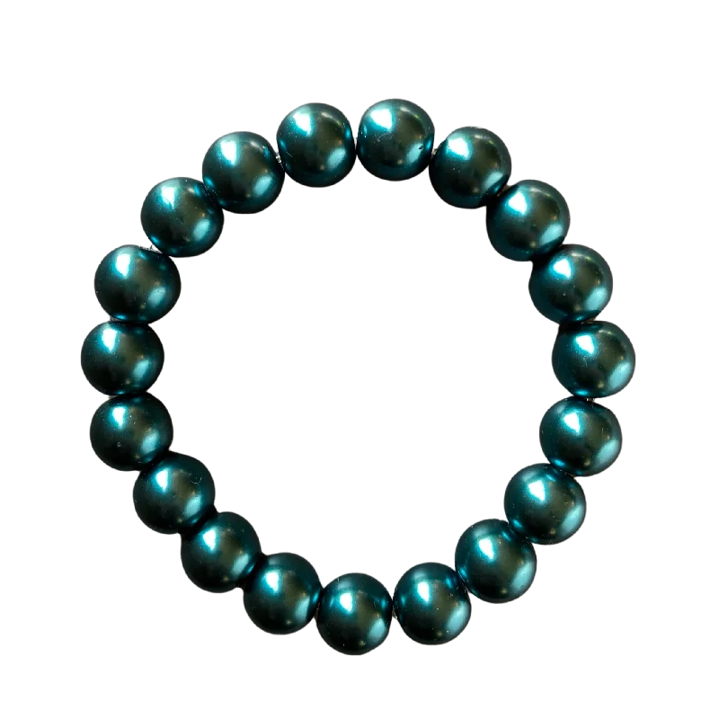 women’s crystal bracelets-Kingfisher Pearl 10mm Bracelet