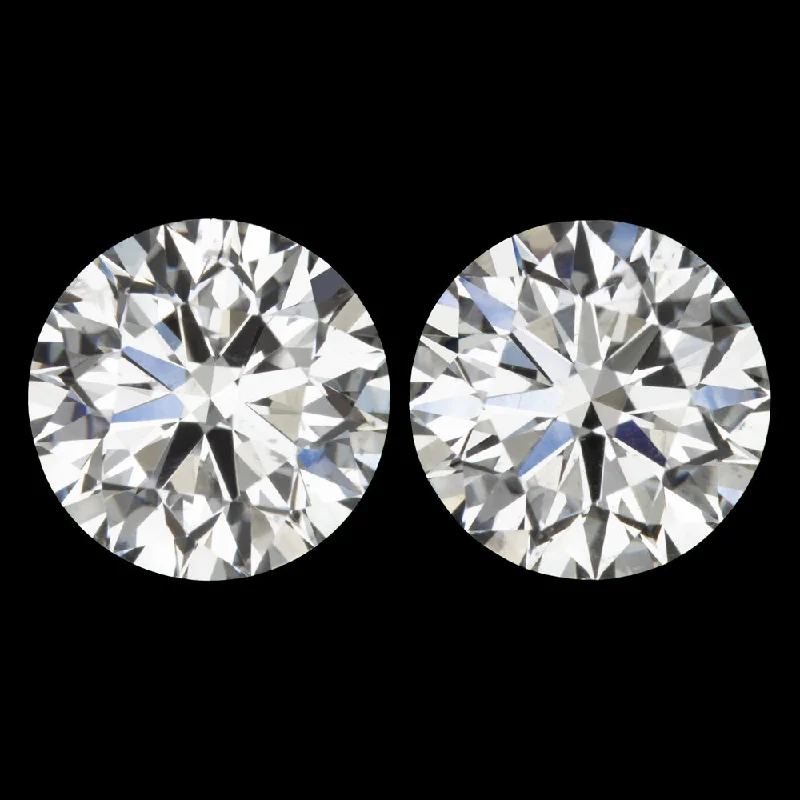 women’s diamond earrings-1.80ct DIAMOND STUD EARRINGS GIA CERTIFIED 3x EXCELLENT CUT G SI2 ROUND PAIR